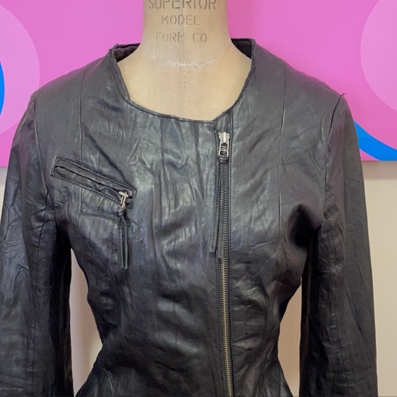 Kate Moss Leather Coat Jacket. - Picture 5 of 11